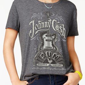 Johnny Cash Burnout Tshirt Sun Record Company